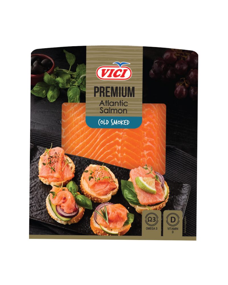 Vici Cold smoked Atlantic Salmon Fillet Sliced 100gr