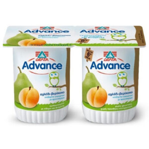 Delta Advance Baby Yoghurt With Pear and Apricot 2X150gr
