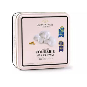 Chrisanthidis Kourabie With Whole Almonds Metal Box 450gr