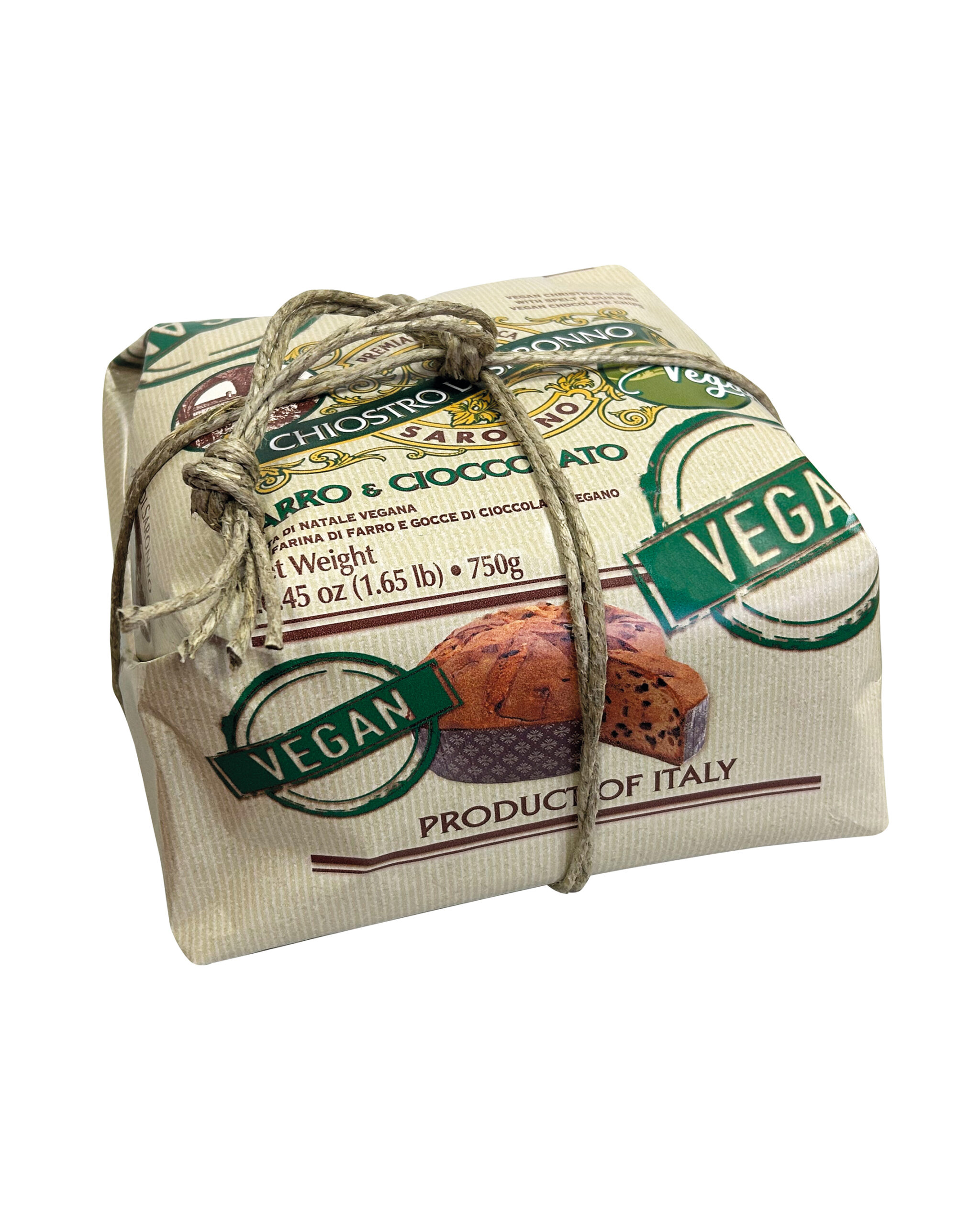 Panettone Di Natale Farro and Cioccolato Vegan Bio 750gr