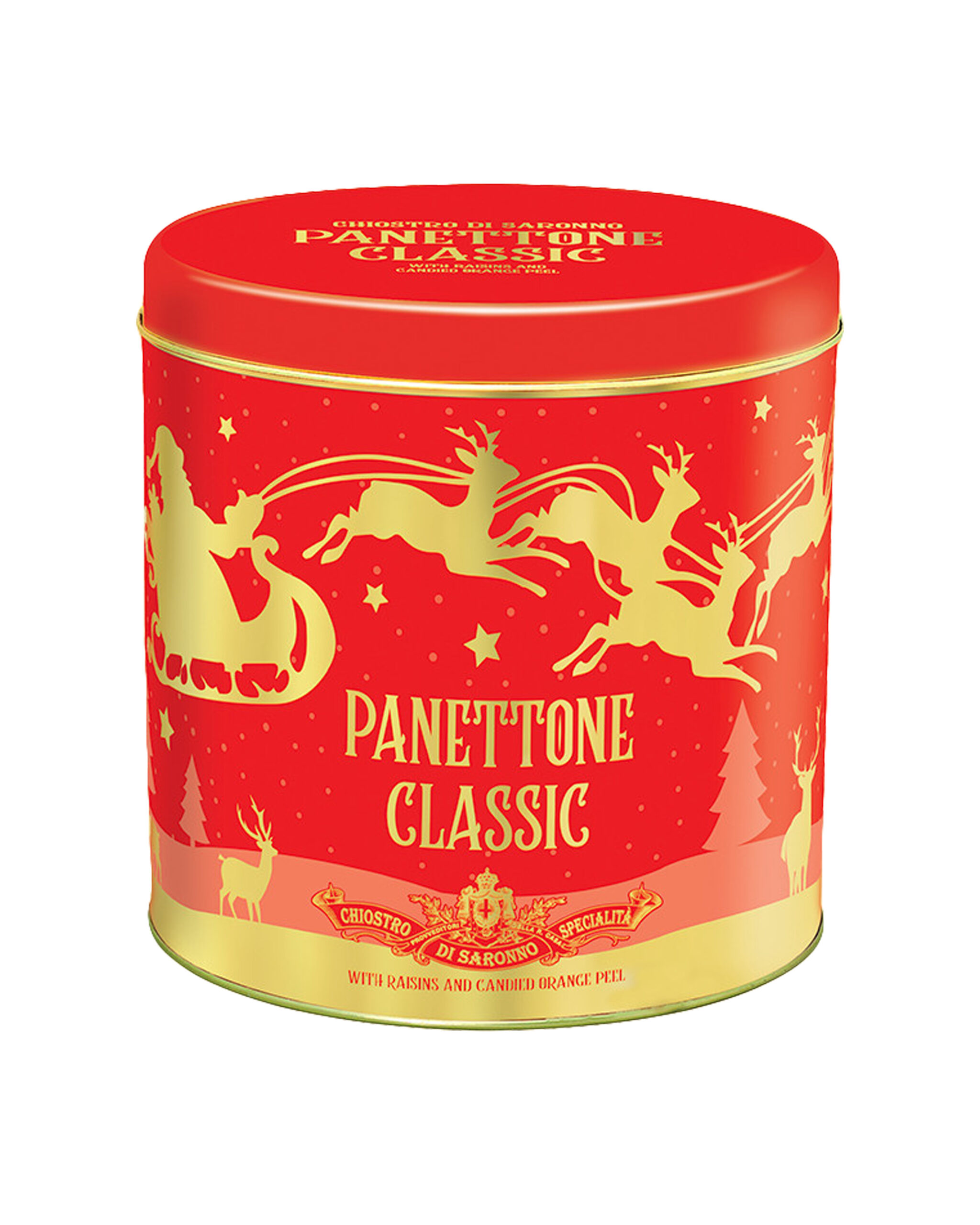 Panettone Classic Tin Golden Reindeer 1Kg