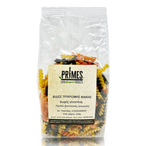 Primes Bio 3 Coloured Lentil Fusilli (Gluten Free)225gr