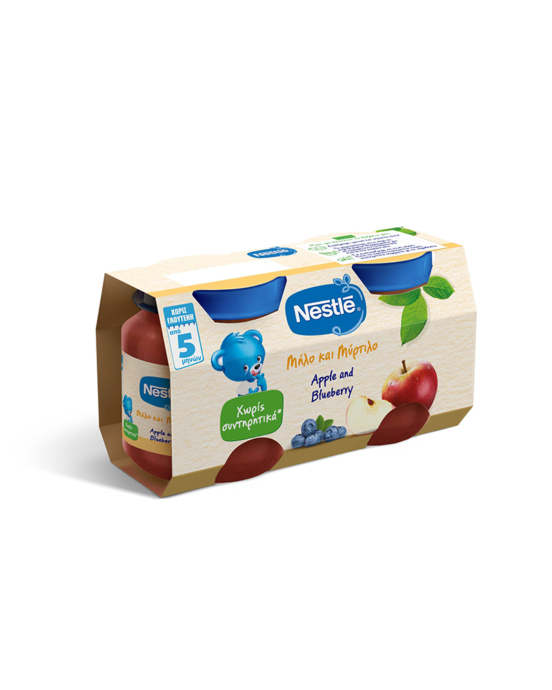 Nestle Apple Blueberry 2X125gr