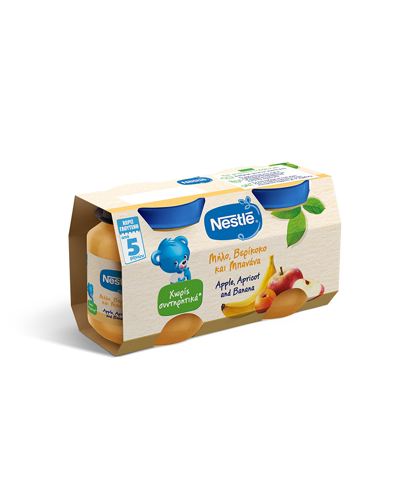 Nestle Apple Apricot Banana 2X125gr