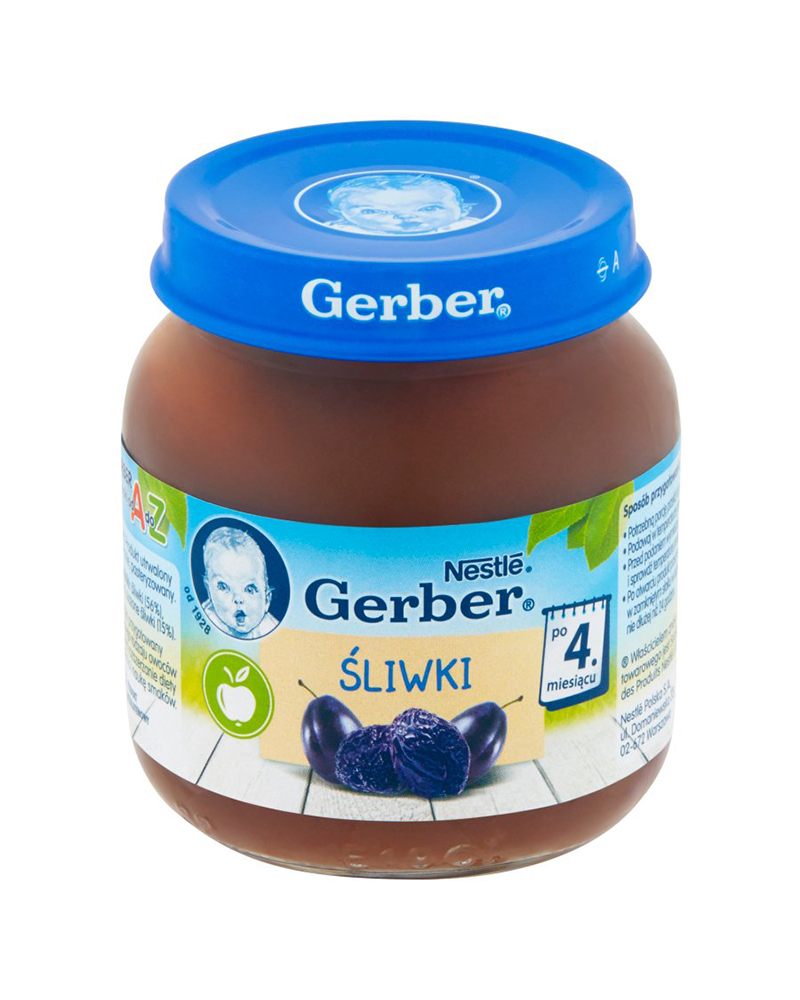 Nestle Gerber Prunes 4+ Months 125gr