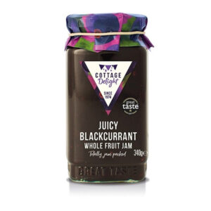 Cottage Delight Juicy Blackcurrant Whole Fruit Jam 340gr