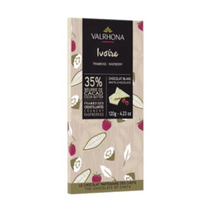 Valrhona Ivoire 35% Raspberry Bar 120gr