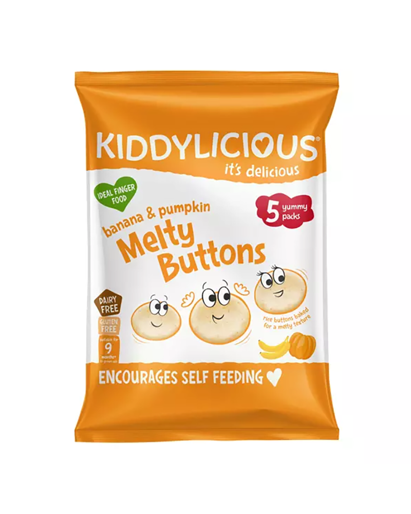 Kiddylicious Melty Buttons Banana and Pumpkin Multi 5X6gr (30gr)