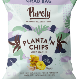Purely Plantain Chips Wild Garlic 28gr
