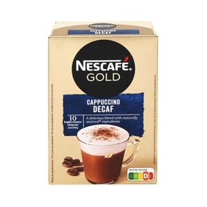 Nescafe Gold Cappuccino Instant Coffee Decaf (10x12.5g)