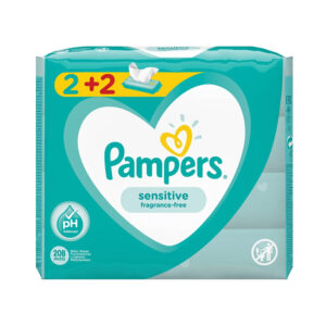 Pampers Baby Wipes Sensitive 2+2 Free 4x52 Pieces