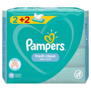 Pampers Baby Wipes Fresh Clean Baby Scent 4x52 Pieces